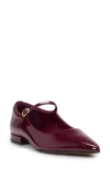 Vince Camuto Eloise Womens Adjustable Patent Ballet Flats In Chianti