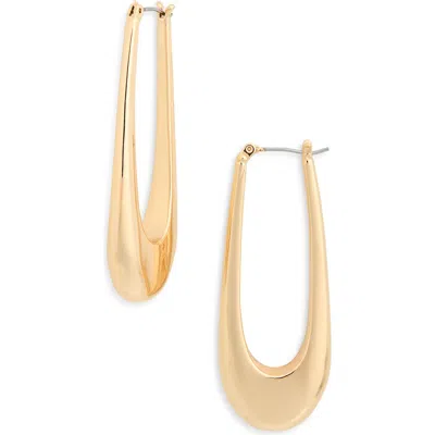 Vince Camuto Elongated Hoop Earrings In Gold