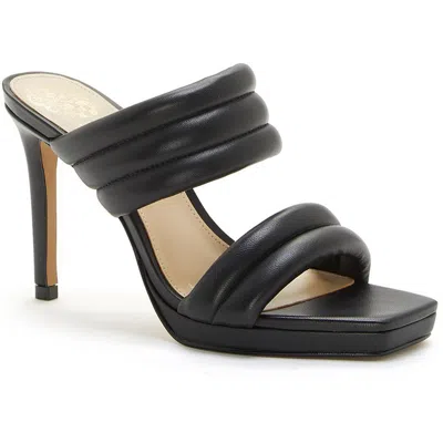 Vince Camuto Eluinsa Womens Leather Slip On Heels In Black