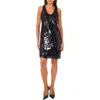 Vince Camuto Embellished Sleeveless Minidress In Black
