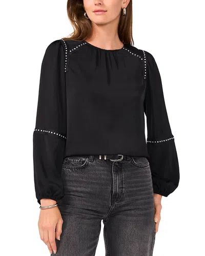 Vince Camuto Embellished Top In Rich Black