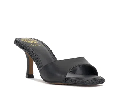 Vince Camuto Emmla Stitched Mule Sandals In Black