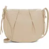 Vince Camuto Espen Leather Saddle Bag In Light Beige