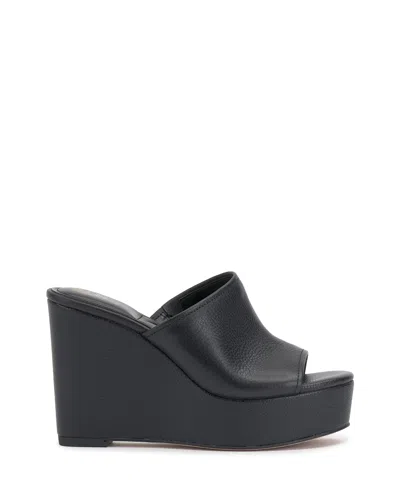 Vince Camuto Etta Wedge Sandal In Black