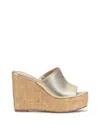 Vince Camuto Etta Wedge Sandal In Silver