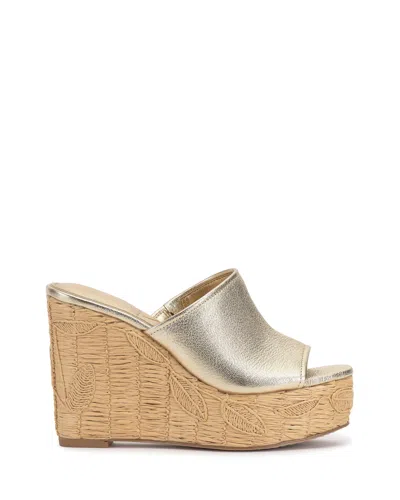 Vince Camuto Etta Wedge Sandal In Silver