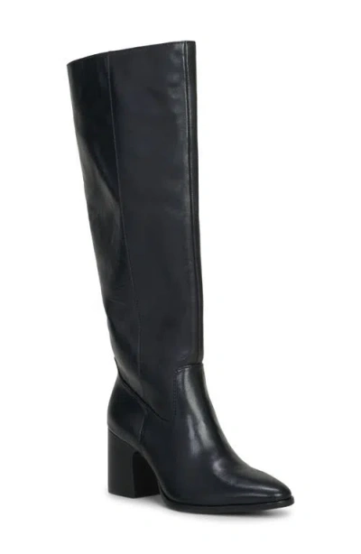 Vince Camuto Evronna Knee High Boot In Black Leather