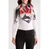 Vince Camuto Exploded Blooms Floral Square Scarf In Black Neutral