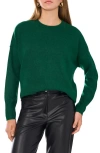 Vince Camuto Exposed Seam Crewneck Sweater In Green