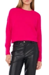 Vince Camuto Exposed Seam Crewneck Sweater In Electric Pink