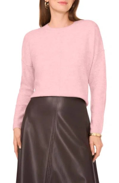 Vince Camuto Exposed Seam Crewneck Sweater In Pink