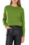 Vince Camuto Exposed Seam Crewneck Sweater In Green