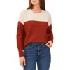 Vince Camuto Extended Shoulder Colorblock Sweater In Multi