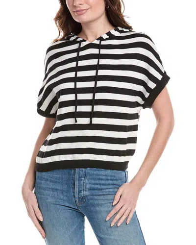 Vince Camuto Extended Shoulder Hoodie In Black