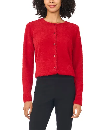 Vince Camuto Eyelash Cardigan Sweater In White