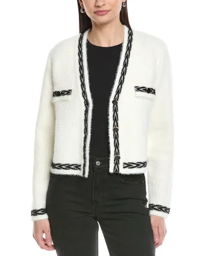 Vince Camuto Eyelash Cardigan In White