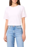 Vince Camuto Eyelet Sleeve Cotton Blend T-shirt