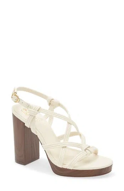 Vince Camuto Fabbie Platform Block Heel Sandal In White