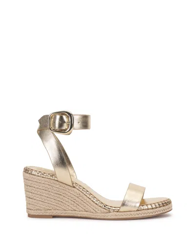 Vince Camuto Fainel Espadrille Wedge Sandal In Gold