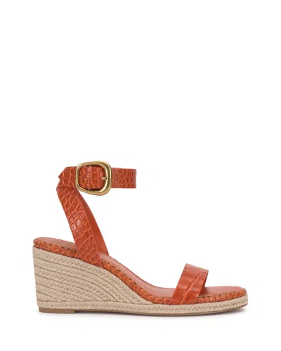 Vince Camuto Fainel Espadrille Wedge Sandal In Orange