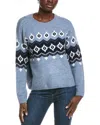 Vince Camuto Fairisle Raglan Sweater In Blue