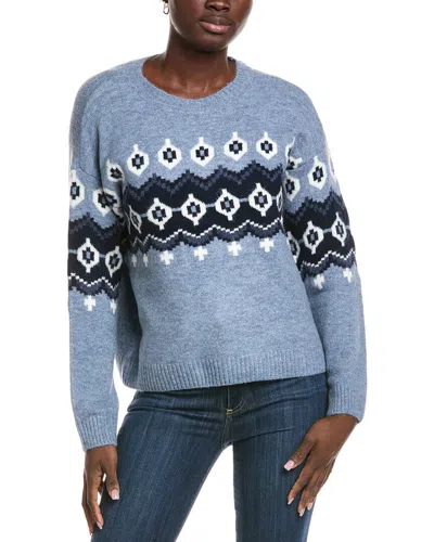 Vince Camuto Fairisle Raglan Sweater In Blue
