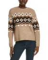 Vince Camuto Fairisle Raglan Sweater In Multi