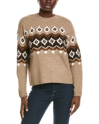 Vince Camuto Fairisle Raglan Sweater In Multi