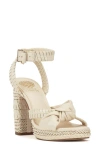 Vince Camuto Women's Fancey Ankle Strap High Heel Sandals In Creamy White