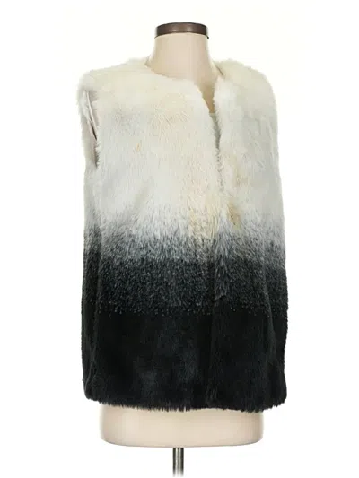 Pre-owned Vince Camuto Faux Fur Vest In Ivory