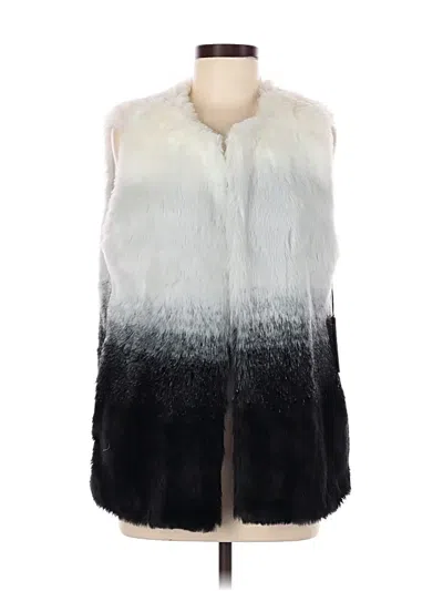 Pre-owned Vince Camuto Faux Fur Vest In White