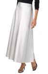 Vince Camuto Faux Leather A-line Skirt In Silver