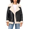 Vince Camuto Faux Shearling Jacket In Birch