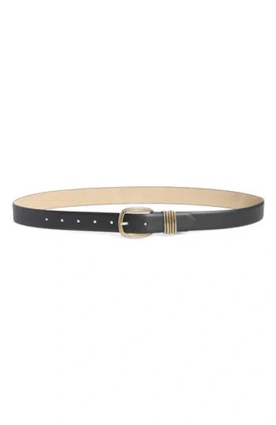 Vince Camuto Faux Leather Belt In Black