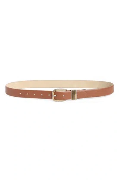 Vince Camuto Faux Leather Belt In Brown