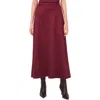 Vince Camuto Faux Suede A-line Maxi Skirt In Burgundy