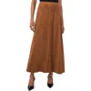 Vince Camuto Faux Suede A-line Skirt In Camel