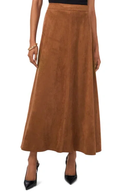 Vince Camuto Faux Suede A-line Skirt In Camel