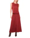 Vince Camuto Faux Suede A Line Skirt In Red