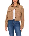 Vince Camuto Faux Suede Jacket In Brown