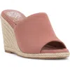 Vince Camuto Fayla Wedge Sandal In Dark Pale Pink