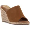 Vince Camuto Fayla Wedge Sandal In Golden Walnu