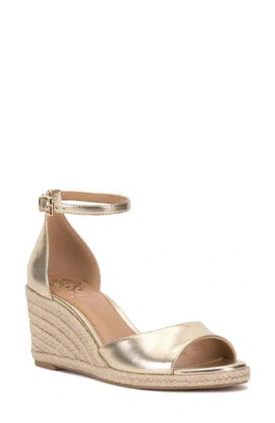 Vince Camuto Faylie Wedge Espadrille Sandal In Gold