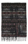 Vince Camuto Feathersoft Geometric Jacquard Wrap Scarf In Black