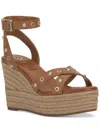 VINCE CAMUTO FEEGELLA WOMENS ANKLE STRAP ALMOND TOE WEDGE SANDALS