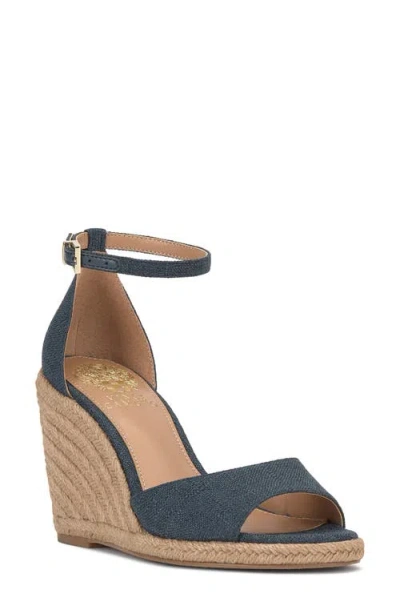 Vince Camuto Felyn Two-piece Espadrille Wedge Sandals In Blue