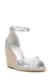Vince Camuto Felyn Espadrille Wedge Sandal In Lux Silver