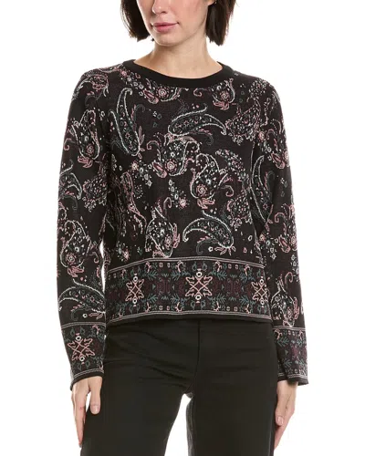 Vince Camuto Festival Paisley Crewneck Top In Animal Print