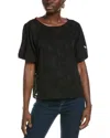 Vince Camuto Fil Coupe Burnout Blouse In Black