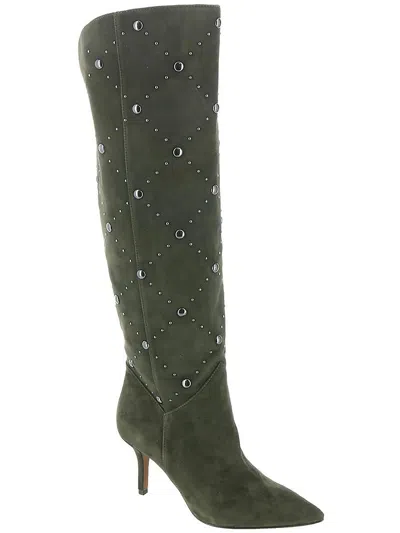 Vince Camuto Fimulie Womens Leather Pointed O Over-the-knee Boots In Green